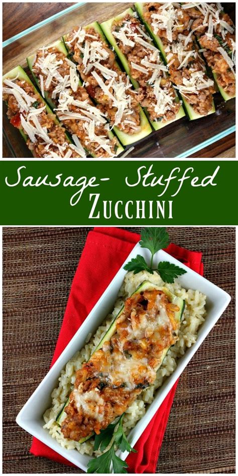 Sausage Stuffed Zucchini Recipe Girl