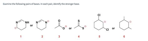 Examine the following pairs of bases. In each pair, | Chegg.com