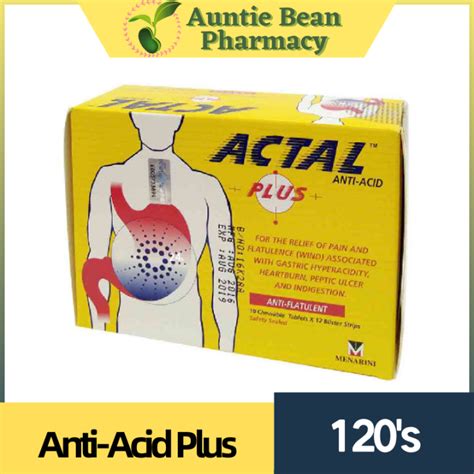 ACTAL PLUS ANTI ACID 10 Tablets X 12 Strip Lazada