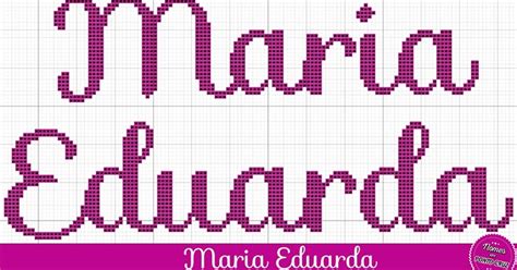 Nomes Em Ponto Cruz Nome Maria Eduarda Em Ponto Cruz