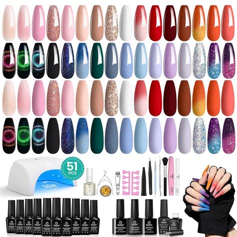 Amazon Beetles Gel Nail Polish Kit Colors Pink Nude Red Color Changing Cat Eyes Gel