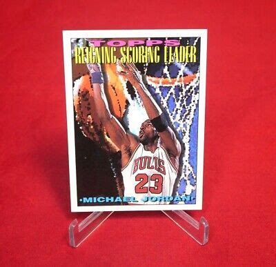 Michael Jordan Reigning Scoring Leader Topps 1994 Basketball Card 384