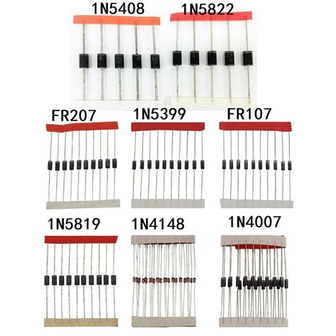 8 Value 100 Pcs Fast Switching Schottky Diode Kit Set 1n4148 1n4007