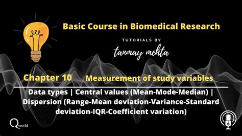 Basic Course In Biomedical Research Chapter 10 Measurement Of Study