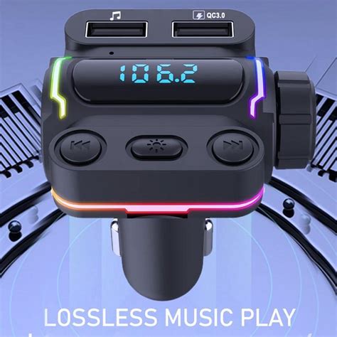 Buy Car Bluetooth 5 0 Hands Free FM Transmitter Dual USB Fast Charger