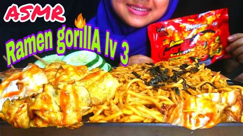 Asmr Gorilla Ramen Level Super Duper Pedas Asmr Indonesia Youtube