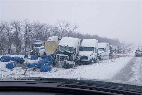 Miles Long Traffic Backups Reported After Multiple Semi Trucks