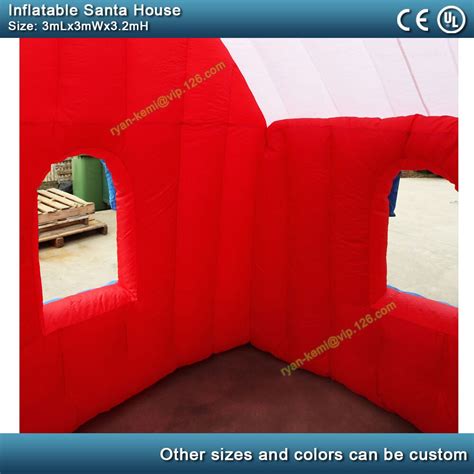 3m Outdoor Inflatable Santa Claus Christmas Cabin Tent For Mall