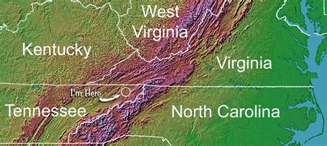 Appalachian Mountains Elevation Map