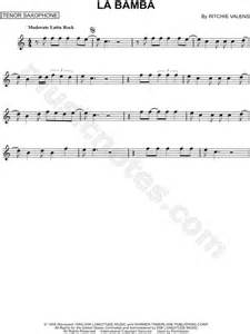 Ritchie Valens La Bamba Sheet Music Tenor Saxophone Solo In C Major