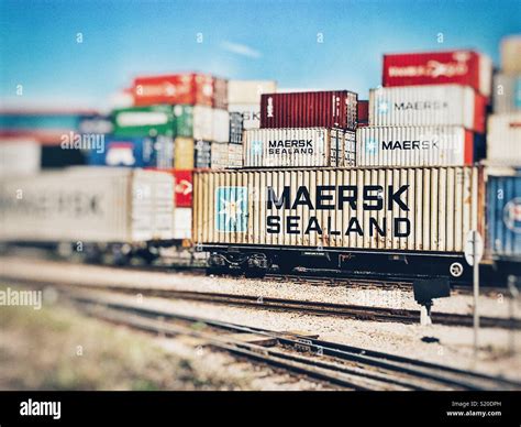 Maersk Sealand Containers Transported From The Port Of Felixstowe By