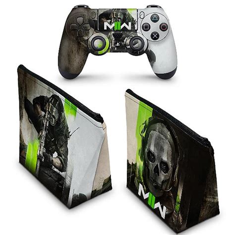 KIT Capa Case E Skin PS4 Controle Call Of Duty Modern Warfare II