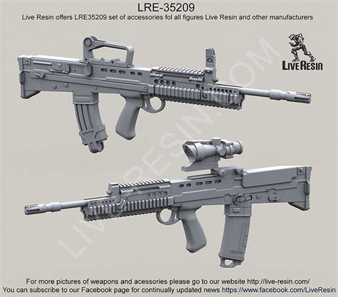 Live Resin 1 35 LRE 35209 L85A1 SA80 Assault Rifle With Iron Sight