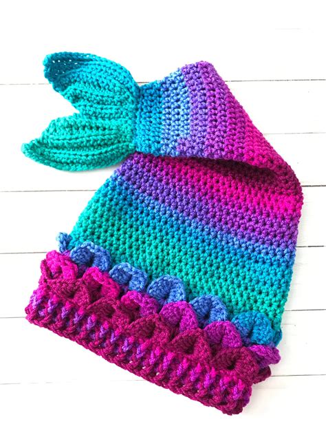 Mermaid Tail Hat Child Size Mermaid Crochet Hat Winter Hat