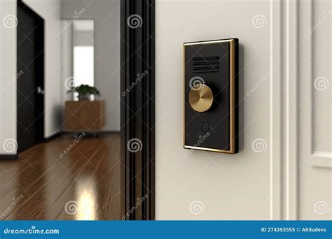 Doorbell In Contemporary Interior With Sleek And Minimalistic Design