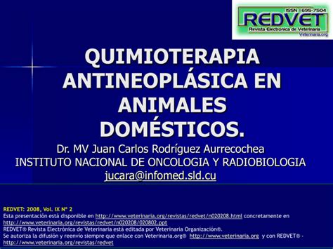 QUIMIOTERAPIA ANTINEOPLÁSICA EN ANIMALES DOMÉSTICOS