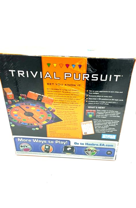 Trivial Pursuit Bet You Know It Edition Trivia Game Hasbro New