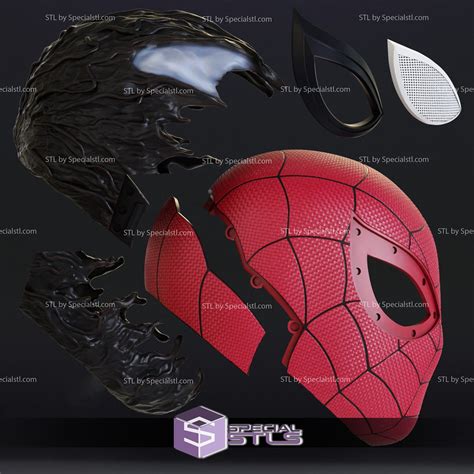 Cosplay STL Files Venom Spiderman Mask 3D Print Wearable SpecialSTL