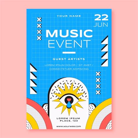 Free Vector Flat Design Event Poster Template