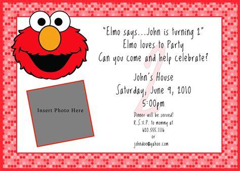 Elmo 1st Birthday Invitations Printable Free Printable Word Searches