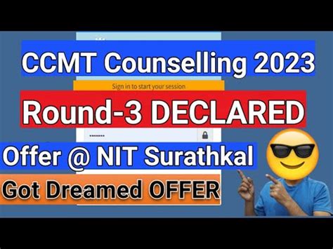 CCMT ROUND 3 Declared Offer From NIT SURATHKAL NIT M Tech