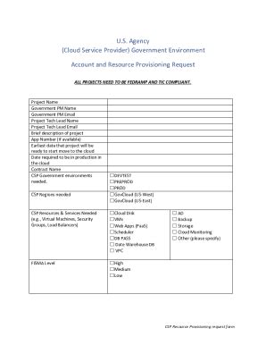 Fillable Online CSP Account And Resource Form Fax Email Print PdfFiller