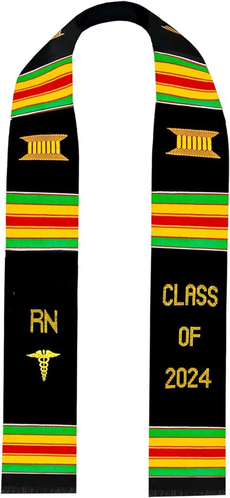 Nursing Graduation Stole Kente Sash Rn With Medical Logo Class Of