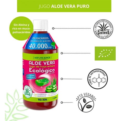 Tongil Aloe Vera Ecologico 100 Puro 1 Litro COMPRA AHORA