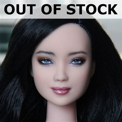 OOAK Custom Barbie Brunette Asian Doll Lea Head Repaint Inspire Uplift