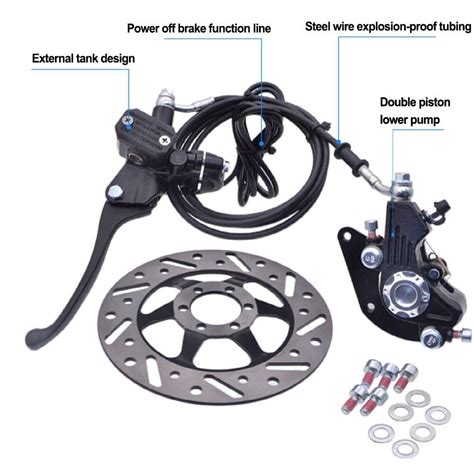 Folding Electric Bike Hydraulic Disc Brake Set Optimal Braking