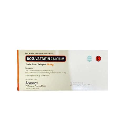 Rosuvastatin 10 Mg 10 Tablet Amarox Alodokter Shop