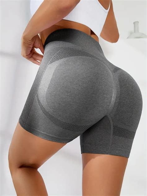 Solid Color Running Hip Lifting Yoga Sports Shorts High Temu New Zealand