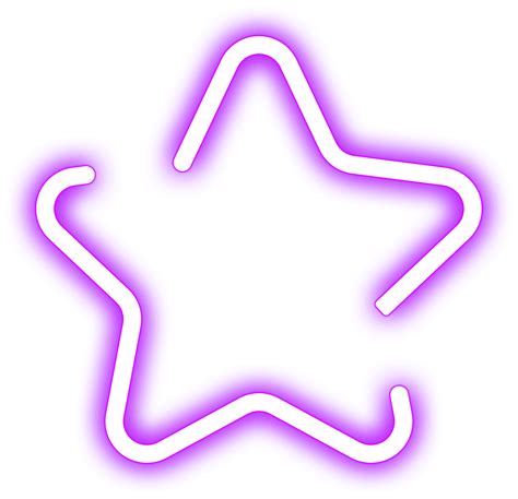 Glowing Neon Purple Star Png