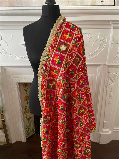 Phulkari Bagh Dupatta Fulkari Duppatta Chaddar Multi Punjabi Weddings