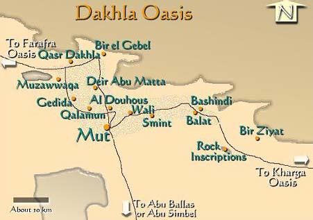 Dakhla Oasis Map Of Egypt Egypt Dakhla Map Egypt Dakhla Detailed Map