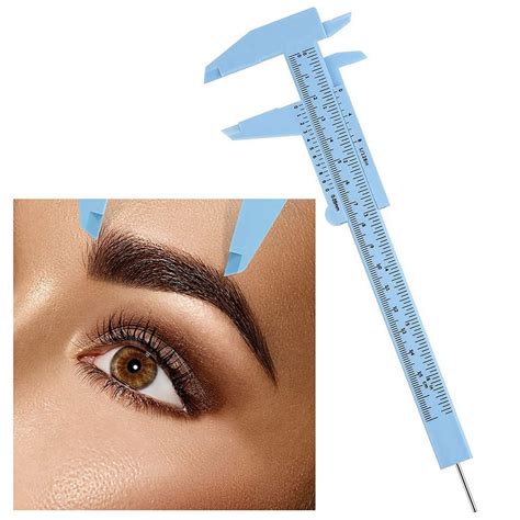 5pcs Eyebrow Measuring Ruler Brow Mapping Ruler Measuring Tool Vernier Caliper Double Scale