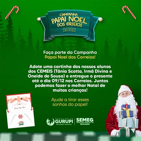 Campanha Papai Noel Dos Correios Conta Com Apoio Da Prefeitura De