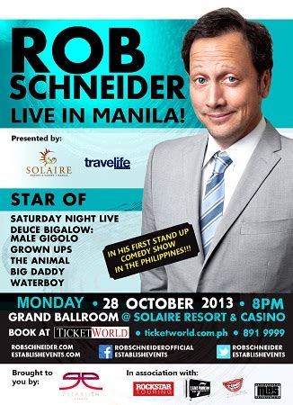 Rob Schneider Live In Manila Oct 28 Inquirer Entertainment