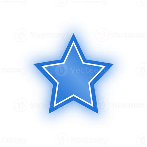 Bandera De Estrella Azul Neón Estrella De Neón 10983711 Png