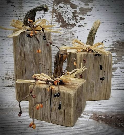 Rustic Wood Pumpkins ~ Farmhouse Pumpkins ~ Fall Decor