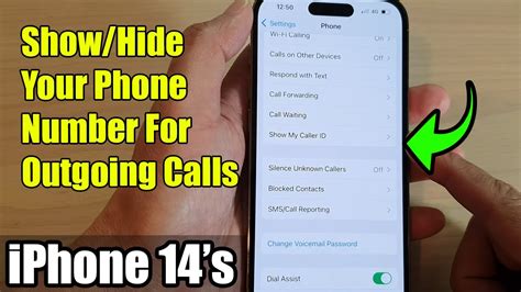 Iphone S Pro Max How To Show Hide Your Phone Number For Outgoing