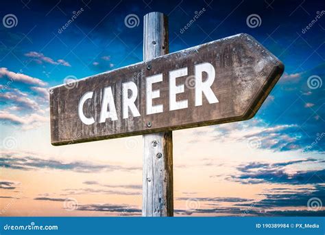 Career - Wooden Signpost, Roadsign with One Arrow Stock Photo - Image ... 