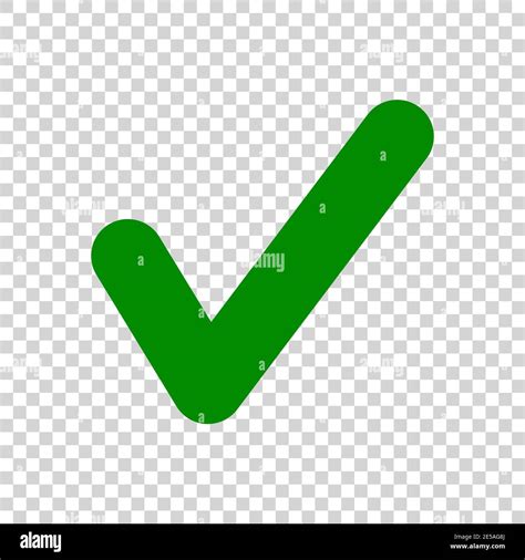 Green Check Mark Icon Isolated On Transparent Background Eps Stock