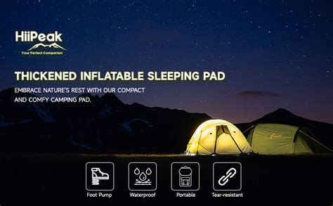 Amazon Hiipeak Sleeping Pad For Camping Ultralight Inflatable