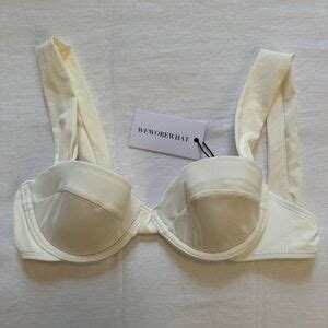 Swim Nwt Weworewhat Claudia Bikini Top Size S In Offwhite Poshmark