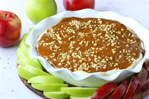 Caramel Apple Cheesecake Dip No Bake Dessert Recipe