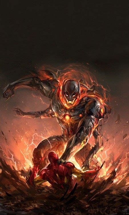 Avengers Ultron Vs Ironman Art Marvel Comics Art Superhero Comic