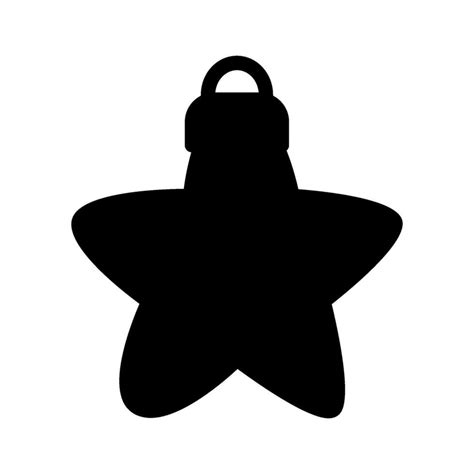 Christmas Star Glass Toy Silhouette Icon 27951233 Vector Art at Vecteezy