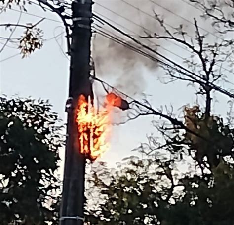 Poste Pega Fogo E Assusta Moradores Do Bairro Santa Augusta Em Crici Ma