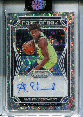 2021 Panini Prizm Anthony Edwards Fast Break Disco Prizm Auto EBay